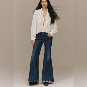 Pilcro Brigette High-Rise Bell-Bottom Jeans sz 27 NWT Anthropologie